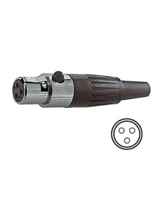 Toma mini XLR de 3 pines...