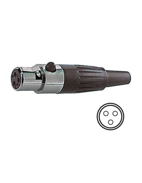 3-pin mini XLR socket for microphones