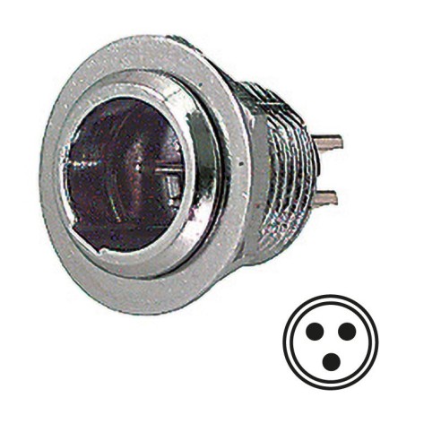 3-pin mini XLR panel plug for...
