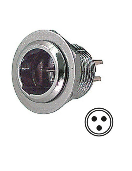 3-pins mini XLR paneelplug voor microfoons