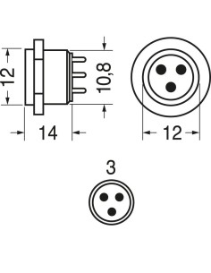 3-pin mini XLR panel plug... 2