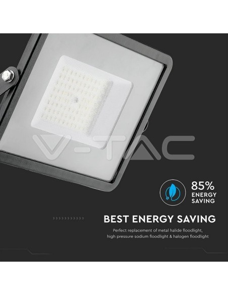 V-TAC PRO VT-56 LED-Strahler SMD Samsung Chip 50W 120Lm/W Farbe Schwarz IP65