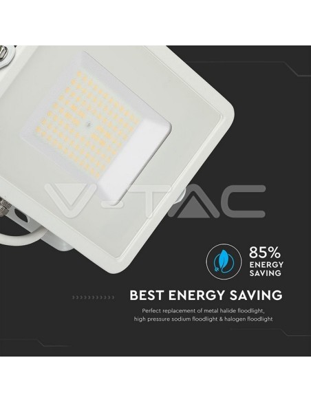 V-TAC PRO VT-56 Foco LED Chip SMD Samsung 50W 120Lm/W Color Blanco IP65