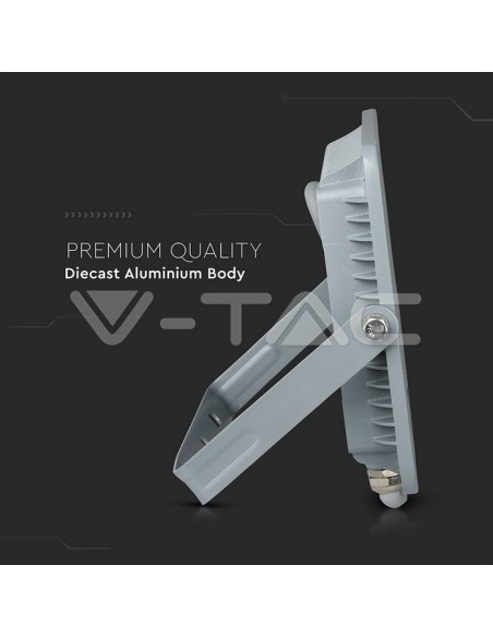V-TAC PRO VT-56 Faro LED SMD Chip Samsung 50W 120Lm/W Colore Grigio IP65