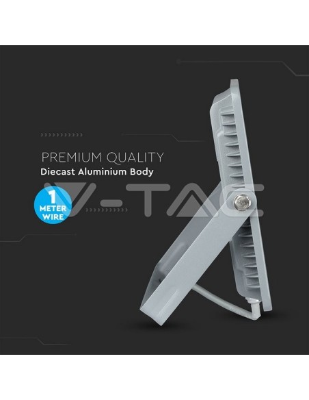 V-TAC PRO VT-100 Faro LED SMD Chip Samsung 100W Colore Grigio IP65