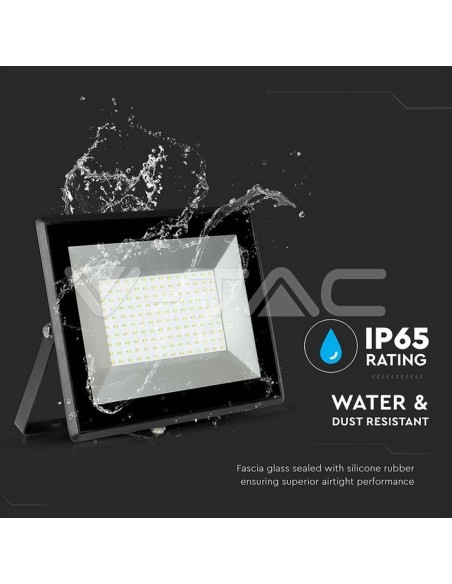 V-TAC VT-40101 100W SMD LED Spotlight E-Series Color Negro IP65