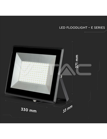 V-TAC VT-40101 100W SMD LED Spotlight E-Series Color Negro IP65