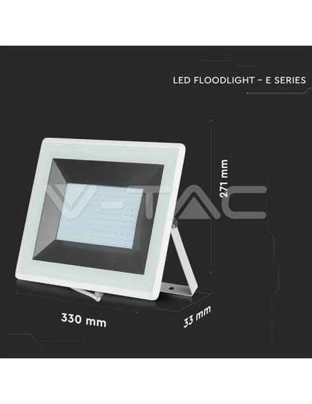 V-TAC VT-40101 Faro LED SMD 100W E-Series Colore Bianco IP65