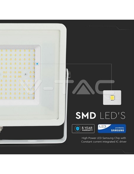 V-TAC PRO VT-106 LED-Strahler SMD Samsung Chip 100W 120Lm/W Farbe Weiß IP65