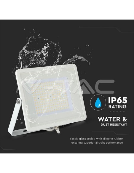 V-TAC PRO VT-106 LED Spotlight SMD Samsung Chip 100W 120Lm/W Colour White IP65
