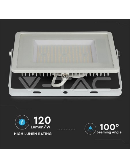 V-TAC PRO VT-106 LED Spotlight SMD Samsung Chip 100W 120Lm/W Colour White IP65