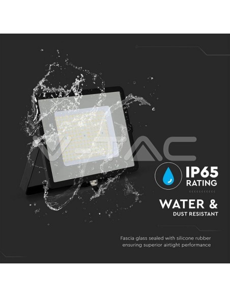 V-TAC PRO VT-106 Faro LED SMD Chip Samsung 100W 120Lm/W Colore Nero IP65