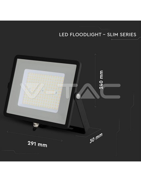 V-TAC PRO VT-106 LED Spotlight SMD Samsung Chip 100W 120Lm/W Colour Black IP65