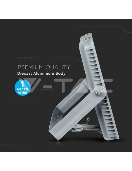 V-TAC PRO VT-200 LED Spotlight SMD Samsung Chip 200W Kleur Grijs IP65