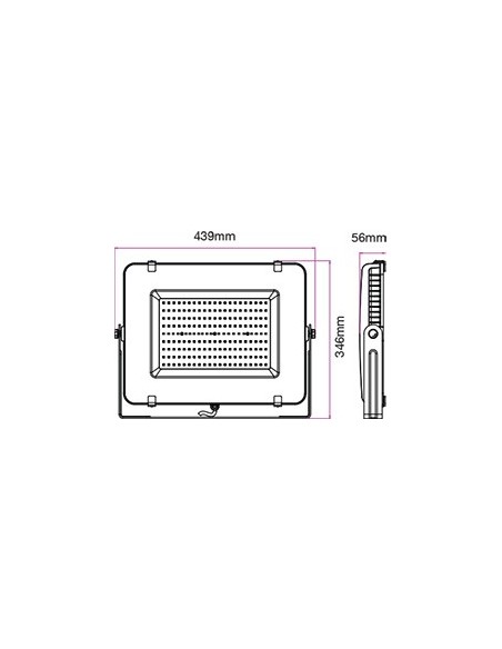 V-TAC PRO VT-200 Spot LED SMD Samsung Chip 200W Couleur Blanc IP65