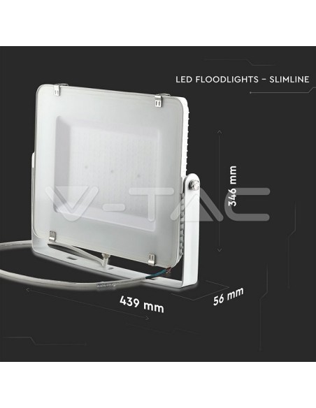 V-TAC PRO VT-200 LED Spotlight SMD Samsung Chip 200W Colour White IP65
