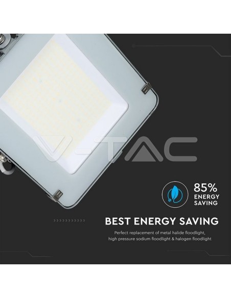 V-TAC PRO VT-206 Projecteur LED SMD Samsung Chip 200W 120Lm/W Couleur Gris IP65