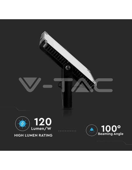 V-TAC PRO VT-206 Faro LED SMD Chip Samsung 200W 120Lm/W Colore Nero IP65