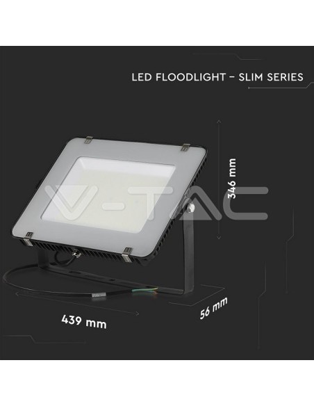 V-TAC PRO VT-206 Faro LED SMD Chip Samsung 200W 120Lm/W Colore Nero IP65