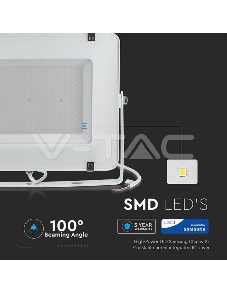 V-TAC PRO VT-300 Foco LED Chip Samsung 300W Color Blanco IP65