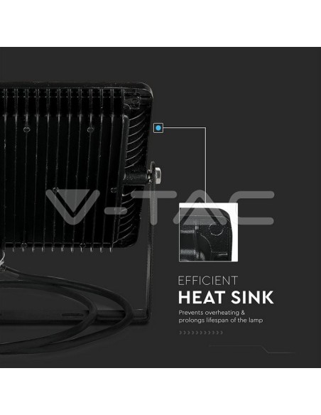 V-TAC PRO VT-300 Foco LED Chip SMD Samsung 300W Color Negro IP65