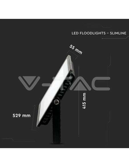 V-TAC PRO VT-300 LED-Strahler SMD Samsung Chip 300W Farbe Schwarz IP65