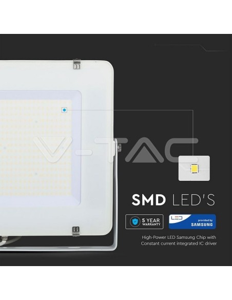 V-TAC PRO VT-306 Spot LED SMD Samsung Chip 300W 120Lm/W Couleur Blanc IP65