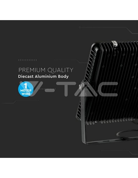 V-TAC PRO VT-306 Faro LED SMD Chip Samsung 300W 120Lm/W Colore Nero IP65