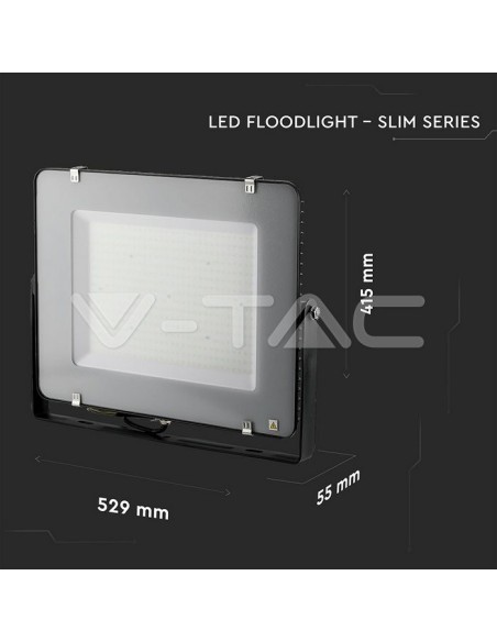 V-TAC PRO VT-306 Foco LED Chip SMD Samsung 300W 120Lm/W Color Negro IP65