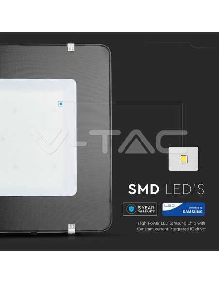 V-TAC PRO VT-505 Spot LED SMD Chip Samsung 500W 120LM/W Couleur Noir IP65