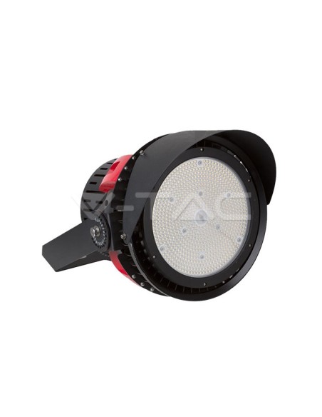 V-TAC PRO VT-500D 490 Faro LED Chip Samsung 500W con Driver MeanWell Colore Nero e Rosso 45° 5000K Dimmerabile IP65