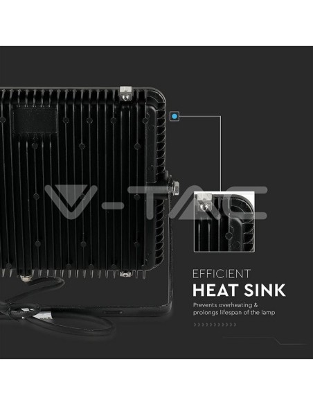 V-TAC PRO VT-150 Foco LED Chip Samsung 150W Color Negro IP65