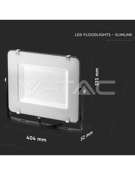 V-TAC PRO VT-150 LED Spotlight SMD Chip Samsung 150W Kleur Zwart IP65
