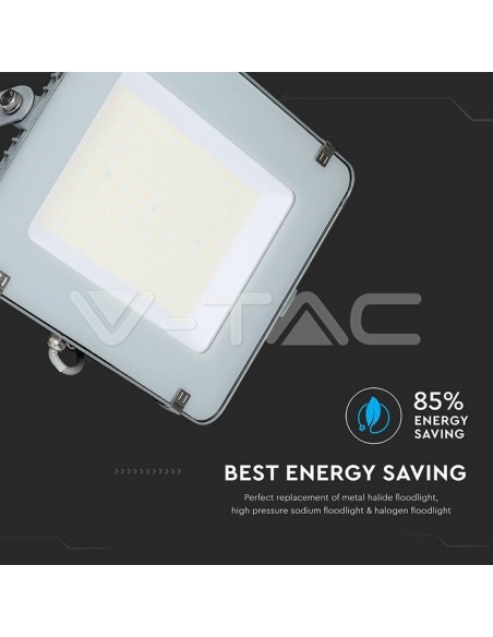 V-TAC PRO VT-156 Projecteur LED SMD Samsung Chip 150W 120Lm/W Couleur Gris IP65