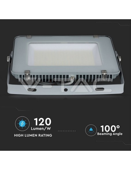 V-TAC PRO VT-156 LED Spotlight SMD Samsung Chip 150W 120Lm/W Colour Grey IP65