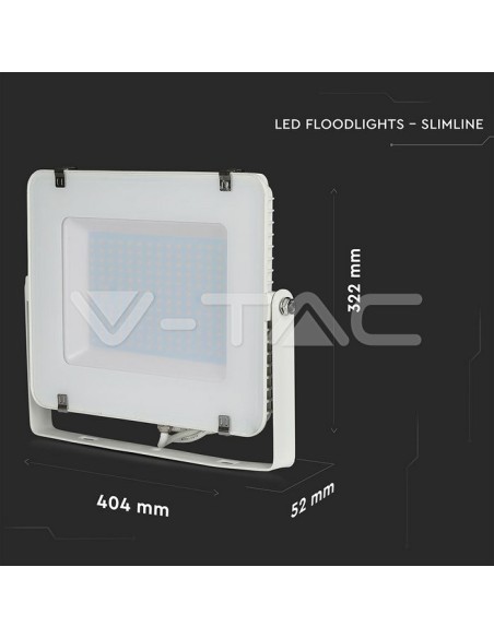 V-TAC PRO VT-150 Projecteur LED SMD Chip Samsung 150W Couleur Blanc IP65