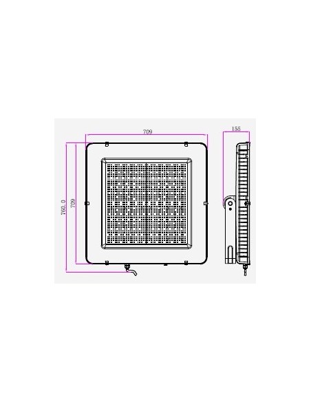 V-TAC PRO VT-1055 Samsung Chip LED Strahler 1000W 120LM/W Farbe Schwarz IP65