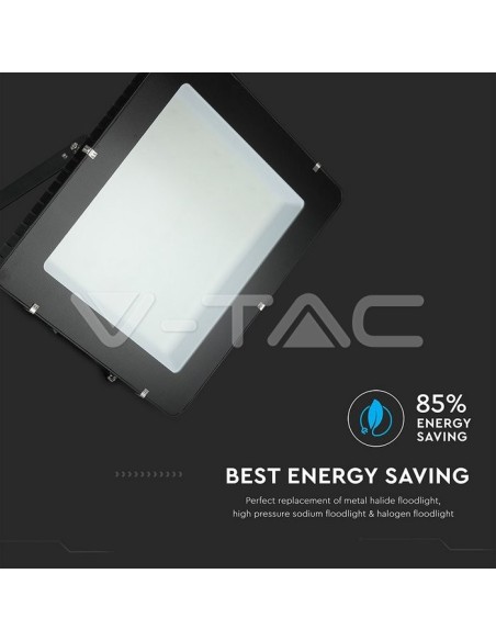 V-TAC PRO VT-1055 Samsung Chip LED Spotlight 1000W 120LM/W Kleur Zwart IP65