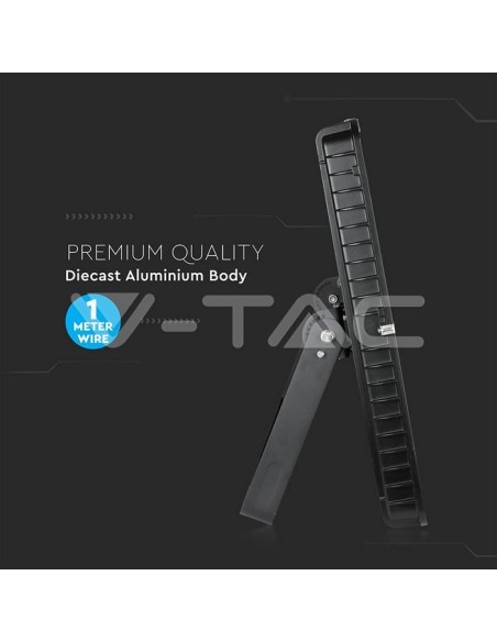 V-TAC PRO VT-1055 Samsung Chip LED Spotlight 1000W 120LM/W Colour Black IP65