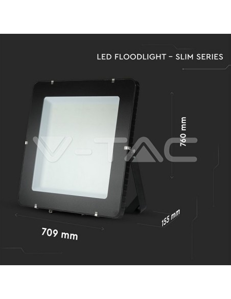 V-TAC PRO VT-1055 Samsung Chip LED Spotlight 1000W 120LM/W Kleur Zwart IP65