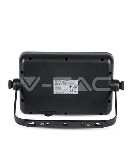 V-TAC VT-788-10 8674 LED-Solarmodulleuchte 10W mit PIR-Sensor und 5V USB-Ausgang 1A Farbe Schwarz 4000K IP65