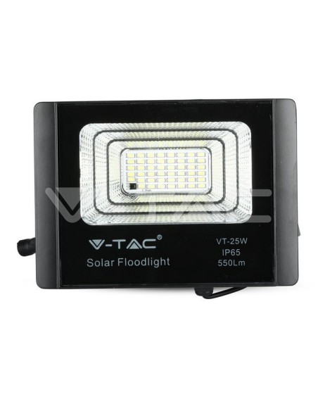 V-TAC VT-25W 12W LED Spotlight with Solar Panel and Remote Control