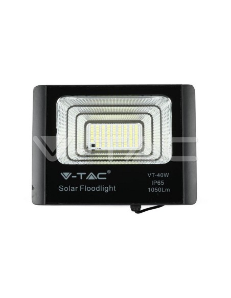 Foco LED V-TAC VT-40W 16W con panel solar y mando a distancia