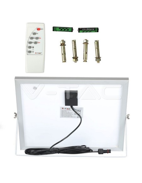 V-TAC VT-40W LED Spotlight 16W with Solar Panel and Remote Control