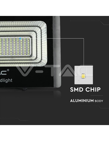 V-TAC VT-60W 20W LED spotlight with Solar Panel and Remote Control