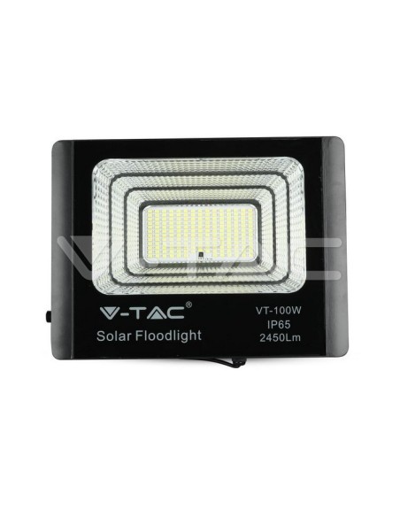 V-TAC VT-100W Faro LED 35W con Pannello Solare e Telecomando