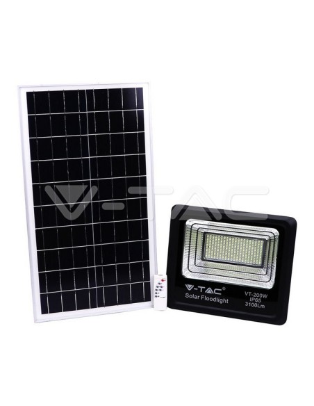 V-TAC VT-200W Faro LED 40W con Pannello Solare e Telecomando