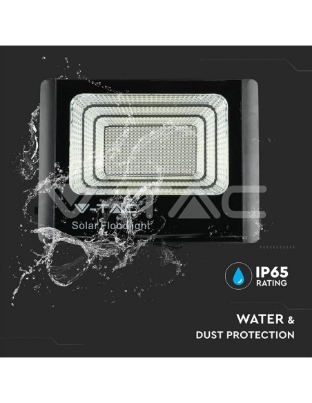 V-TAC VT-300W Faro LED 50W con Pannello Solare e Telecomando