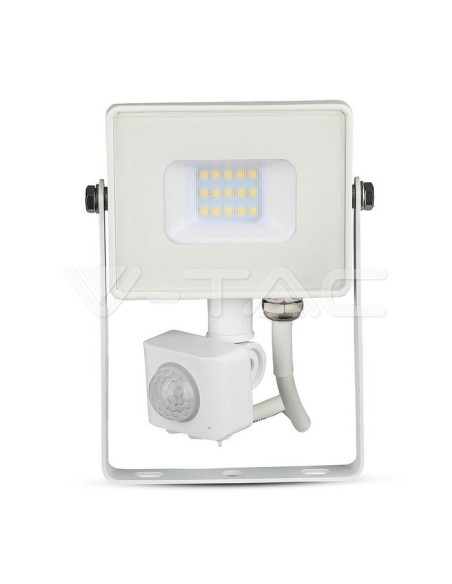 V-TAC PRO VT-10-S 10W Samsung Chip LED Spotlight White with Motion and Twilight Sensor and Locking Switch