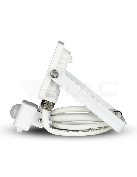V-TAC PRO VT-10-S 10W Samsung Chip LED Spotlight White with Motion and Twilight Sensor and Locking Switch
